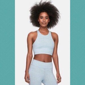 Outdoor Voices Baby Blue Spacedye SweatTech Sports Bra